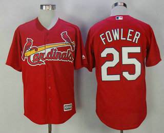 Men's St. Louis Cardinals #25 Dexter Fowler Red Stitched MLB Majestic Cool Base Jersey