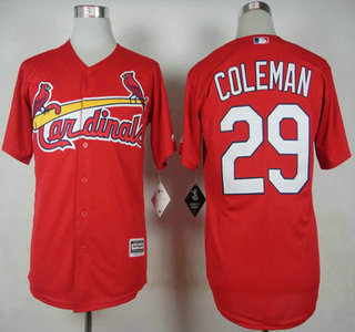 Men's St. Louis Cardinals #29 Vince Coleman Red 2015 MLB Cool Base Jersey