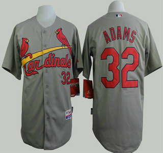 Men's St. Louis Cardinals #32 Matt Adams Grey Jersey