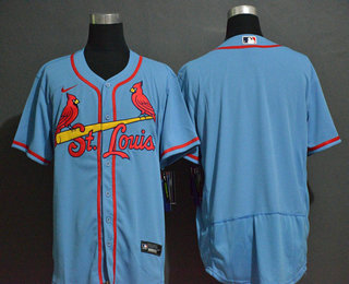 Men's St. Louis Cardinals #4 Yadier Molina Light Blue Stitched MLB Flex Base Nike Jersey