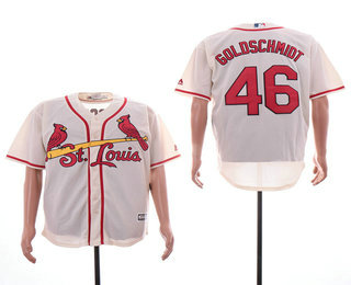 Men's St. Louis Cardinals #46 Paul Goldschmidt Cream Stitched MLB Cool Base Jersey