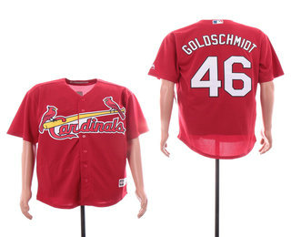 Men's St. Louis Cardinals #46 Paul Goldschmidt Red Stitched MLB Cool Base Jersey