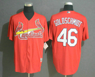 Men's St. Louis Cardinals #46 Paul Goldschmidt Red Stitched MLB Cool Base Jersey