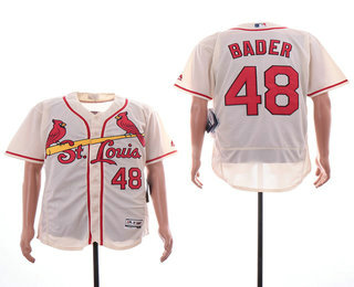 Men's St. Louis Cardinals #48 Harrison Bader Cream Stitched MLB Flex Base Jersey