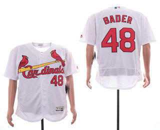 Men's St. Louis Cardinals #48 Harrison Bader White Home Stitched MLB Flex Base Jersey