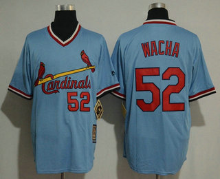 Men's St. Louis Cardinals #52 Michael Wacha Light Blue Majestic Cool Base Cooperstown Collection Player Jersey