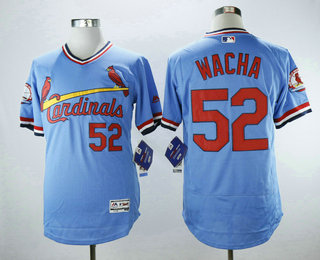 Men's St. Louis Cardinals #52 Michael Wacha Light Blue Pullover Stitched MLB Flex Base Jersey