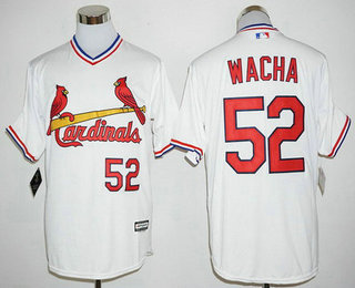 Men's St. Louis Cardinals #52 Michael Wacha White Pullover Cool Base Baseball Jersey