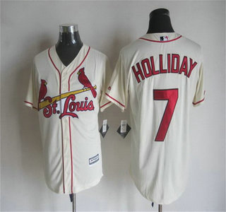 Men's St. Louis Cardinals #7 Matt Holliday Alternate Cream 2015 MLB Cool Base Jersey