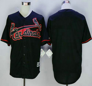 Men's St. Louis Cardinals Blank Black New Cool Base Fashion Jersey