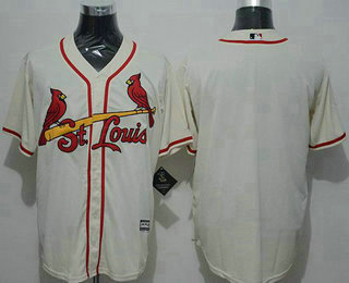 Men's St. Louis Cardinals Blank Cream New Cool Base Jersey