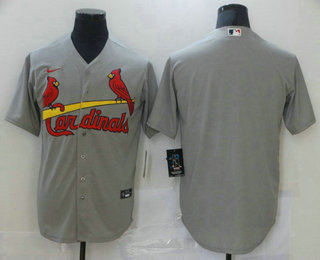 Men's St. Louis Cardinals Blank Grey Stitched MLB Cool Base Nike Jersey