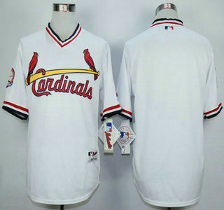 Men's St. Louis Cardinals Blank White 1982 Turn Back The Clock Jersey