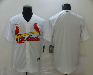 Men's St. Louis Cardinals Blank White Stitched MLB Cool Base Nike Jersey