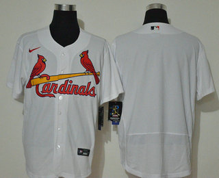 Men's St. Louis Cardinals Blank White Stitched MLB Flex Base Nike Jersey