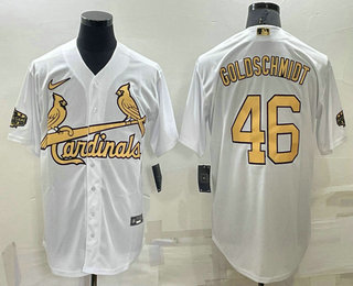 Men's St Louis Cardinals #46 Paul Goldschmidt White 2022 All Star Stitched Cool Base Nike Jersey