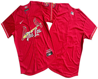 Men's St Louis Cardinals Blank Red 2024 City Connect Limited Stitched Jersey