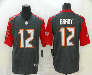 Men's Tampa Bay Buccaneers #12 Tom Brady 2020 Nike Pewter Inverted Legend Jersey