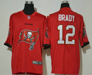 Men's Tampa Bay Buccaneers #12 Tom Brady Red 2020 Big Logo Vapor Untouchable Stitched NFL Nike Fashion Limited Jersey