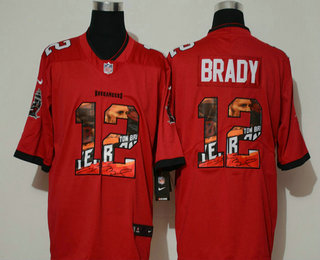 Men's Tampa Bay Buccaneers #12 Tom Brady Red 2020 NEW Vapor Untouchable Stitched NFL Nike Limited Fashion Jersey