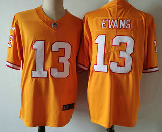 Men's Tampa Bay Buccaneers #13 Mike Evans Orange Limited Stitched Throwback Jersey