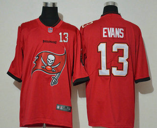 Men's Tampa Bay Buccaneers #13 Mike Evans Red 2020 Big Logo Number Vapor Untouchable Stitched NFL Nike Fashion Limited Jersey