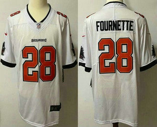 Men's Tampa Bay Buccaneers #28 Leonard Fournette Limited White Vapor Untouchable Jersey