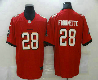 Men's Tampa Bay Buccaneers #28 Leonard Fournette Red 2020 NEW Vapor Untouchable Stitched NFL Nike Limited Jersey