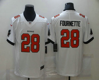 Men's Tampa Bay Buccaneers #28 Leonard Fournette White 2020 NEW Vapor Untouchable Stitched NFL Nike Limited Jersey