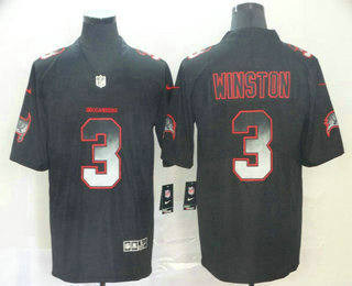 Men's Tampa Bay Buccaneers #3 Jameis Winston Black 2019 Vapor Smoke Fashion Stitched NFL Nike Limited Jersey