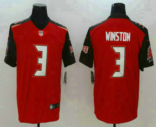 Men's Tampa Bay Buccaneers #3 Jameis Winston Red 2017 Vapor Untouchable Stitched NFL Nike Limited Jersey