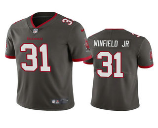 Men's Tampa Bay Buccaneers #31 Antoine Winfield Jr. Pewter 2020 NFL Draft Vapor Limited Jersey