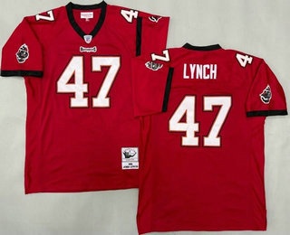 Men's Tampa Bay Buccaneers #47 John Lynch Red 2002 Throwback Jersey
