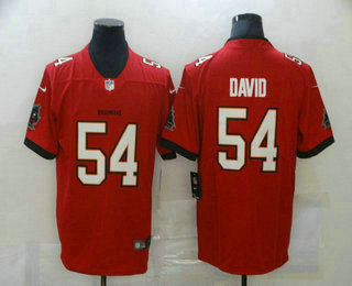 Men's Tampa Bay Buccaneers #54 Lavonte David Red 2020 NEW Vapor Untouchable Stitched NFL Nike Limited Jersey