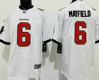 Men's Tampa Bay Buccaneers #6 Baker Mayfield Limited White Vapor Jersey