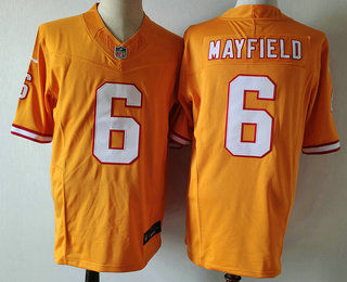 Men's Tampa Bay Buccaneers #6 Baker Mayfield Orange 2023 FUSE Vapor Untouchable Limited Stitched Jersey