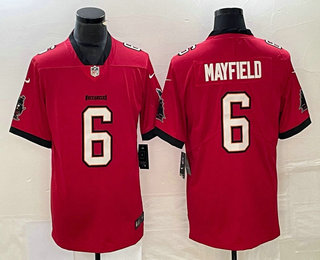 Men's Tampa Bay Buccaneers #6 Baker Mayfield Red 2022 Vapor Stitched Nike Limited Jersey