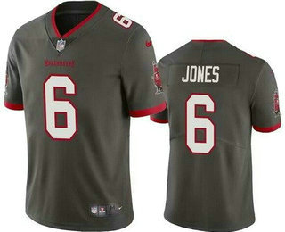 Men's Tampa Bay Buccaneers #6 Julio Jones Limited Gray Vapor Jersey