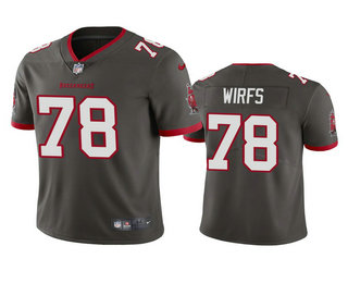 Men's Tampa Bay Buccaneers #78 Tristan Wirfs Pewter 2020 NFL Draft Vapor Limited Jersey