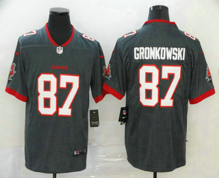 Men's Tampa Bay Buccaneers #87 Rob Gronkowski Gray 2020 NEW Vapor Untouchable Stitched NFL Nike Limited Jersey