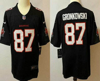 Men's Tampa Bay Buccaneers #87 Rob Gronkowski Limited Black Vapor Untouchable Jersey