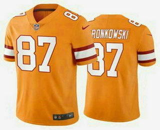 Men's Tampa Bay Buccaneers #87 Rob Gronkowski Orange Vapor Untouchable Limited Stitched Jersey