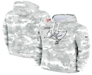 Men's Tampa Bay Buccaneers 2024 Camo Salute to Service Club Fleece Pullover Hoodie