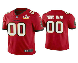 Men's Tampa Bay Buccaneers ACTIVE PLAYER Custom Red 2021 Super Bowl LV Stitched Nike Limited NFL Jersey