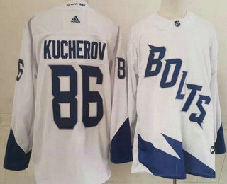 Men's Tampa Bay Lightning #86 Nikita Kucherov White 2022 Stadium Series Authentic Jersey