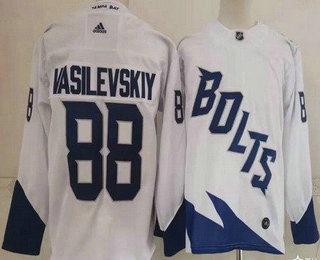 Men's Tampa Bay Lightning #88 Andrei Vasilevskiy White 2022 Stadium Series Authentic Jersey