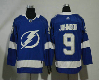 Men's Tampa Bay Lightning #9 Tyler Johnson Light Blue 2017-2018 Hockey Adidas Stitched NHL Jersey