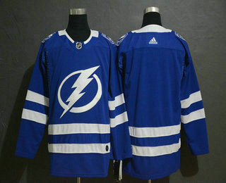 Men's Tampa Bay Lightning Blank Blue Drift Fashion Adidas Stitched NHL Jersey