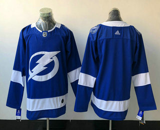 Men's Tampa Bay Lightning Blank Light Blue 2017-2018 Hockey Adidas Stitched NHL Jersey