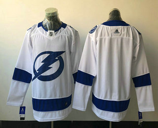 Men's Tampa Bay Lightning Blank White 2017-2018 Hockey Adidas Stitched NHL Jersey